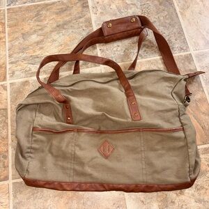 Mossimo Supply Co. Tan and Brown Travel Bag